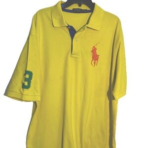 Ralph Lauren Bright Yellow Polo with Red Logo